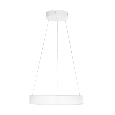 GLOBOSTAR® VENOM 61174 Μοντέρνο Κρεμαστό Φωτιστικό Οροφής LED 30W 3513lm 120° AC 220-240V IP20 Ρυθμιζόμενο Λευκό CCT με Χειριστήριο από 2700K έως 6000K Dimmable - Lumileds SMD Chip - Λευκό Ματ - Μ40 x Π40 x Υ6.5cm - 3 Χρόνια Εγγύηση