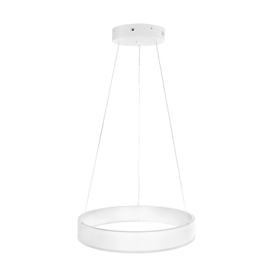 GLOBOSTAR® VENOM 61174 Μοντέρνο Κρεμαστό Φωτιστικό Οροφής LED 30W 3513lm 120° AC 220-240V IP20 Ρυθμιζόμενο Λευκό CCT με Χειριστήριο από 2700K έως 6000K Dimmable - Lumileds SMD Chip - Λευκό Ματ - Μ40 x Π40 x Υ6.5cm - 3 Χρόνια Εγγύηση