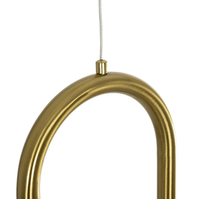 kelvo® GLOW 61679 Μοντέρνο Κρεμαστό Φωτιστικό Οροφής LED 18W 1800lm 360° AC 220-240V IP20 Ρυθμιζόμενο Λευκό CCT με On/Off 2700K/4500K/6000K - Lumileds SMD Chip - Χρυσό Πλατίνα & Λευκό Νήμα - Μ20 x Π5 x Υ60cm - 3 Χρόνια Εγγύηση