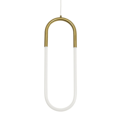 kelvo® GLOW 61679 Μοντέρνο Κρεμαστό Φωτιστικό Οροφής LED 18W 1800lm 360° AC 220-240V IP20 Ρυθμιζόμενο Λευκό CCT με On/Off 2700K/4500K/6000K - Lumileds SMD Chip - Χρυσό Πλατίνα & Λευκό Νήμα - Μ20 x Π5 x Υ60cm - 3 Χρόνια Εγγύηση