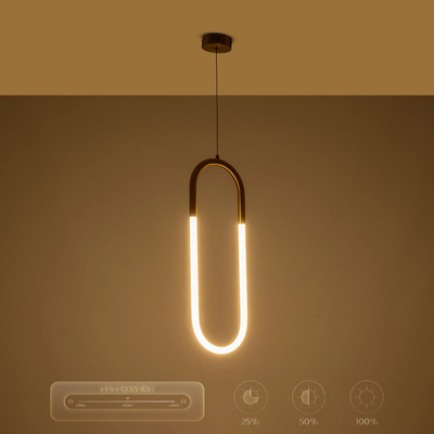 kelvo® GLOW 61679 Μοντέρνο Κρεμαστό Φωτιστικό Οροφής LED 18W 1800lm 360° AC 220-240V IP20 Ρυθμιζόμενο Λευκό CCT με On/Off 2700K/4500K/6000K - Lumileds SMD Chip - Χρυσό Πλατίνα & Λευκό Νήμα - Μ20 x Π5 x Υ60cm - 3 Χρόνια Εγγύηση