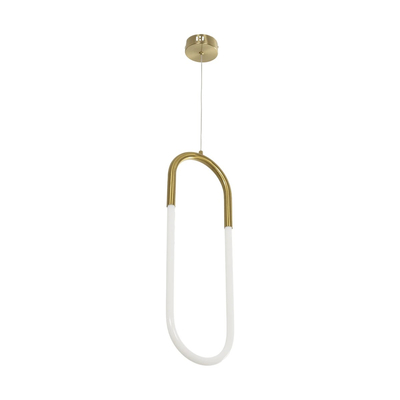 kelvo® GLOW 61679 Μοντέρνο Κρεμαστό Φωτιστικό Οροφής LED 18W 1800lm 360° AC 220-240V IP20 Ρυθμιζόμενο Λευκό CCT με On/Off 2700K/4500K/6000K - Lumileds SMD Chip - Χρυσό Πλατίνα & Λευκό Νήμα - Μ20 x Π5 x Υ60cm - 3 Χρόνια Εγγύηση