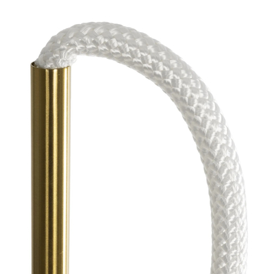 kelvo® GLOW 61686 Μοντέρνο Επιδαπέδιο Φωτιστικό LED 30W 3000lm 360° AC 220-240V IP20 Ρυθμιζόμενο Λευκό CCT με Αφή 2700K/4500K/6000K Dimmable - Lumileds SMD Chip - Χρυσό Πλατίνα & Λευκό Νήμα - Μ45 x Π45 x Υ160cm - 3 Χρόνια Εγγύηση