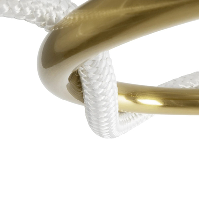 kelvo® GLOW 61687 Μοντέρνο Επιδαπέδιο Φωτιστικό LED 30W 3000lm 360° AC 220-240V IP20 Ρυθμιζόμενο Λευκό CCT με Αφή 2700K/4500K/6000K Dimmable - Lumileds SMD Chip - Χρυσό Πλατίνα & Λευκό Νήμα - Μ45 x Π45 x Υ160cm - 3 Χρόνια Εγγύηση