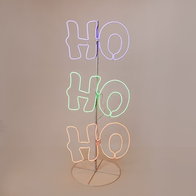 HO-HO-HO 120x50, 8,5m NEON LED ΦΩΤΟΣΩΛΗΝΑ, ΠΡΑΣΙΝΗ, ΚΟΚΚΙΝΗ & ΜΠΛΕ, ΜΟΝΟΚΑΝΑΛΗ, ΠΡΟΕΚΤΑΣΗ ΠΑΡΟΧΗΣ 5m, IP44