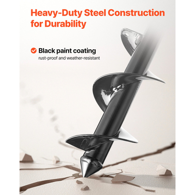 Τρυπάνι VEVOR με τρυπάνι 3,15 x 11,4 ίντσες, εργαλείο φύτευσης με σπειροειδή στύλο