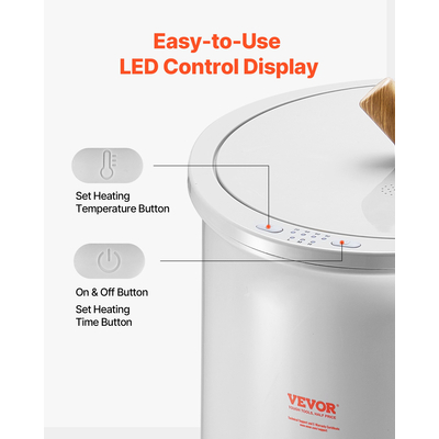 Κουβάς πετσετών VEVOR 20L με χρονοδιακόπτη φωτισμού LED και ρύθμιση θερμοκρασίας γκρι