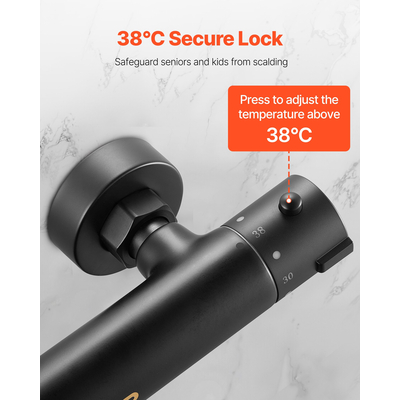 Θερμοστατική βαλβίδα ντους VEVOR με ηλεκτροφορητική επίστρωση για μπάνιο