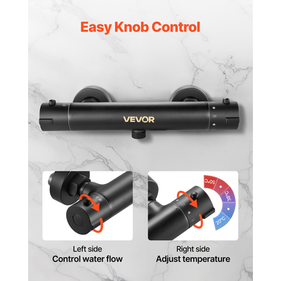 Θερμοστατική βαλβίδα ντους VEVOR με ηλεκτροφορητική επίστρωση για μπάνιο