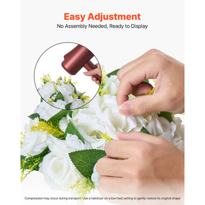 Μπάλες λουλουδιών VEVOR για κεντρικά διακοσμητικά γάμου, σύνθεση λουλουδιών 9,5 ιντσών, 10 τεμάχια