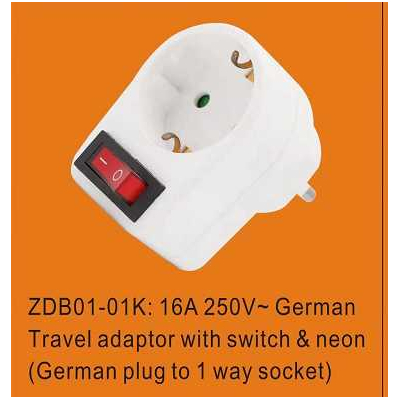 Πρίζα μονή σούκο με διακόπτη - 01K - 068684