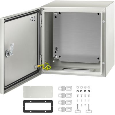 Κουτί σύνδεσης VEVOR NEMA από χάλυβα, 12 x 12 x 8\&#039;\&#039; NEMA 4X από χάλυβα, αδιάβροχο και ανθεκτικό στη σκόνη IP66, με πλάκα στήριξης για ηλεκτρικές συνδέσεις εξωτερικού/εσωτερικού χώρου