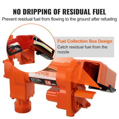 Αντλία μεταφοράς καυσίμου VEVOR, 12V DC 16 GPM 1/4 HP, Αντλία εξαγωγής βενζίνης με αυτόματο ακροφύσιο, σωλήνα εκκένωσης και σωλήνα αναρρόφησης για βενζίνη, ντίζελ, κηροζίνη, μείγματα αιθανόλης και μεθανόλης και βιοντίζελ