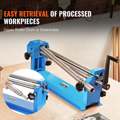 Μηχανή ολίσθησης ρολού VEVOR, πλάτος διαμόρφωσης 610 mm, μηχανή κάμψης με ρολό ολίσθησης λαμαρίνας, με 2 αποσπώμενους κυλίνδρους για φύλλο χαλκού χάλυβα χαμηλής περιεκτικότητας σε άνθρακα, φύλλο κράματος αλουμινίου