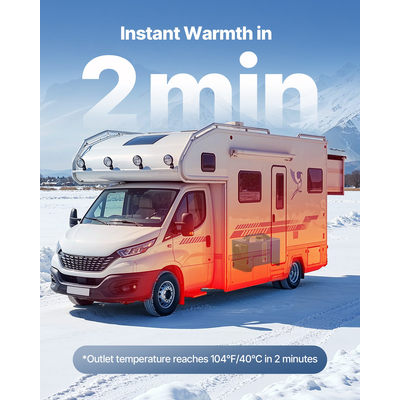 Θερμαντήρας Diesel VEVOR, 8KW, DC 12V/24V, Φορητός Αεροθερμαντήρας Diesel Όλα σε Ένα με Τηλεχειριστήριο και Οθόνη LCD, Γρήγορη Θέρμανση Χαμηλού Θορύβου, Ρεζερβουάρ Καυσίμου 5 L για Οχήματα, RV, Φορτηγάκια, Τρακτέρ και Φορτηγά