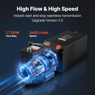 Μονάδα ισχύος υδραυλικής αντλίας VEVOR, AC 220V, Υδραυλική μονάδα μονής ενέργειας 15 λίτρων, Ροή λαδιού 6,3 L/min, Μέγιστη πίεση εκκένωσης 22 MPa για ανατρεπόμενο φορτηγό, συνεργείο αυτοκινήτων, πλατφόρμες ανύψωσης αυτοκινήτων, μαύρο