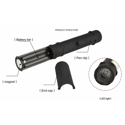 Φακός μπαταρίας LED Mini - Ράβδος - 909A - 219095 - Black