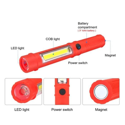 Φακός μπαταρίας LED Mini - Ράβδος - 909A - 219095 - Black