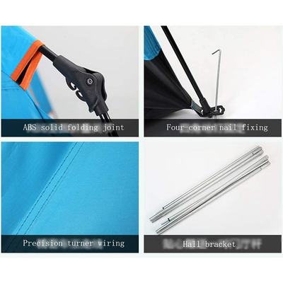 Σκηνή Camping 3 ατόμων με σκίαστρα - YB3021 - 2x2m - 960002 - Blue