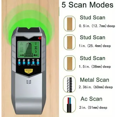 Ψηφιακός ανιχνευτής τοίχου - Καλωδίων/Μετάλλου/Ξύλου - 402 - 810521