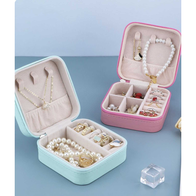 Θήκη οργάνωσης κοσμημάτων mini με φερμουάρ - LD1006 - 922132 - Pink