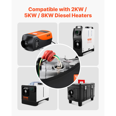 Κιτ επισκευής προθερμαντήρα VEVOR 8V, Κιτ επισκευής θερμαντήρα προθερμαντήρα στάθμευσης με πλέγμα ψεκασμού, Συμβατό με μοντέλα θερμαντήρων αέρα ντίζελ 2KW 5KW 8KW, Ανταλλακτικά θερμαντήρων ντίζελ για αυτοκίνητα και φορτηγά