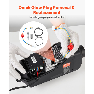 Κιτ επισκευής προθερμαντήρα VEVOR 8V, Κιτ προθερμαντήρα ανάφλεξης με πλέγμα ψεκασμού, Συμβατό με μοντέλα θερμαντήρων αέρα ντίζελ 2KW 5KW 8KW, Αξεσουάρ θερμαντήρων ντίζελ για αυτοκίνητα, φορτηγά, σκάφη