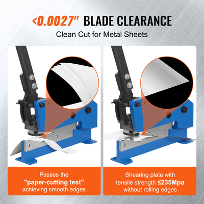 Χειροκίνητο ψαλίδι πλάκας VEVOR 5" για επεξεργασία μεταλλικών φύλλων, κόπτης πάγκου HS-5 με υλικό Q235, για χειροτεχνίες από χοντρό χάλυβα, μηχανή πρέσας ρολών βαρέως τύπου για κατασκευαστές, λάτρεις του DIY