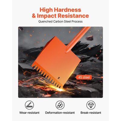 Φτυάρι κεραμιδιών VEVOR 4 τεμάχια, σκαλιστήρι στέγης κεραμιδιών με λαβή D, υψηλής σκληρότητας χάλυβα 45# και ελαφρύ, εύκολο σκίσιμο στέγης και εργαλείο καρφιών, ιδανικό για εμπορική και οικιακή χρήση, πορτοκαλί