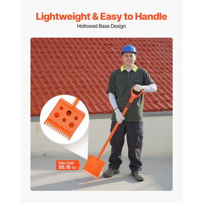 Φτυάρι κεραμιδιών VEVOR 4 τεμάχια, σκαλιστήρι στέγης κεραμιδιών με λαβή D, υψηλής σκληρότητας χάλυβα 45# και ελαφρύ, εύκολο σκίσιμο στέγης και εργαλείο καρφιών, ιδανικό για εμπορική και οικιακή χρήση, πορτοκαλί