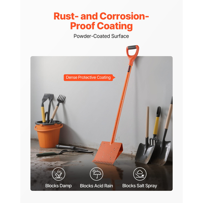 Φτυάρι κεραμιδιών VEVOR 4 τεμάχια, σκαλιστήρι στέγης κεραμιδιών με λαβή D, υψηλής σκληρότητας χάλυβα 45# και ελαφρύ, εύκολο σκίσιμο στέγης και εργαλείο καρφιών, ιδανικό για εμπορική και οικιακή χρήση, πορτοκαλί