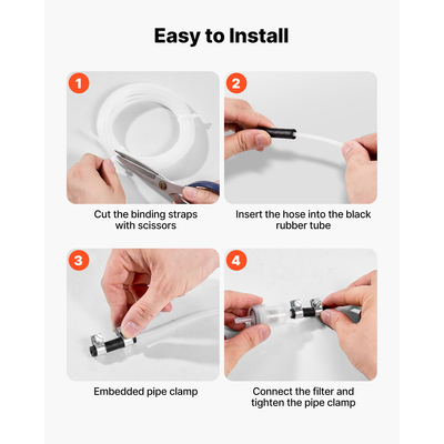 Κιτ σωλήνων καυσίμου VEVOR, Κιτ σωλήνων καυσίμου θερμαντήρα ντίζελ 5000 mm, Αντικαταστάσιμα κιτ γραμμών καυσίμου θερμαντήρα στάθμευσης με φίλτρα γραμμών, κλιπ και σωλήνες, Αξεσουάρ θερμαντήρα ντίζελ δεξαμενής για θερμαντήρες 2KW 5KW 8KW