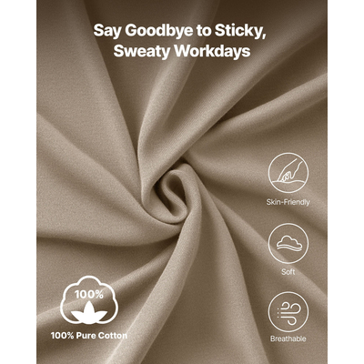 Πουκάμισα VEVOR FR, Ανθεκτικά στη Φλόγα Μακρυμάνικα Ρούχα Ελαφρύ 7 oz Αναπνεύσιμο Βαμβάκι, Ανδρικό Πουκάμισο Εργασίας με Προ-Συρρίκνωση και Τσέπη, για Συγκολλητές, Ηλεκτρολόγους, Γκρι L