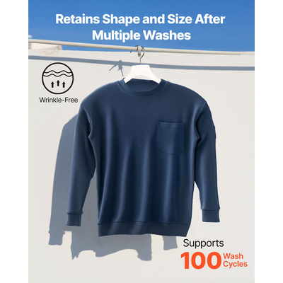 Πουκάμισα VEVOR FR, Ανθεκτικά στη Φλόγα Μακρυμάνικα Ρούχα Ελαφρύ 7 oz Αναπνεύσιμο Βαμβάκι, Ανδρικό Πουκάμισο Εργασίας με Προ-Συρρίκνωση και Τσέπη, για Συγκολλητές, Ηλεκτρολόγους, Μπλε Ναυτικό M