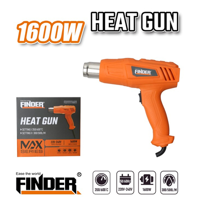 Πιστόλι θερμού αέρα - 1600W - Finder - 197459
