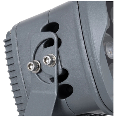 GLOBOSTAR® FLOOD-XENA 90121 Προβολέας Σποτ Wall Washer LED 12W 1320lm 10° AC 220-240V Αδιάβροχο IP65 Θερμό Λευκό 2700K - Γκρι Ανθρακί - Μ13.5 x Π11 x Υ15cm - 3 Χρόνια Εγγύηση