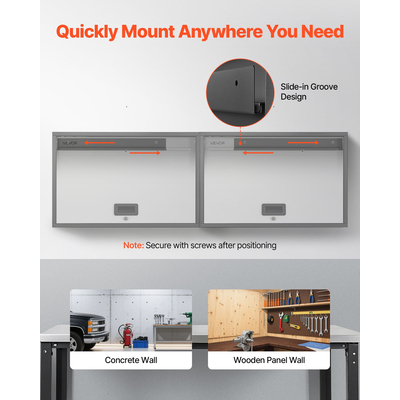 Μεταλλικό ντουλάπι τοίχου VEVOR, 77Π x 30,5Β x 50Υ cm, Πλωτό ντουλάπι εργαλείων γκαράζ με αναδιπλούμενη πόρτα και ράφι, Χωρητικότητα φορτίου 108,9 kg, Κατάλληλο για γκαράζ, υπόγειο, κουζίνα, αποθήκη. Απαιτείται συναρμολόγηση.