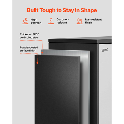 Μεταλλικό ντουλάπι τοίχου VEVOR, 77Π x 30,5Β x 50Υ cm, Πλωτό ντουλάπι εργαλείων γκαράζ με αναδιπλούμενη πόρτα και ράφι, Χωρητικότητα φορτίου 108,9 kg, Κατάλληλο για γκαράζ, υπόγειο, κουζίνα, αποθήκη. Απαιτείται συναρμολόγηση.