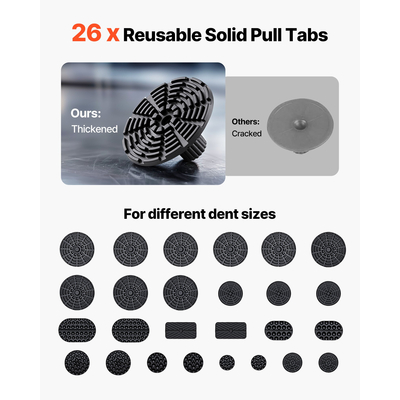 Κιτ αφαίρεσης βαθουλωμάτων VEVOR, κιτ αφαίρεσης βαθουλωμάτων 61 τεμαχίων χωρίς βαφή με χρυσό ανυψωτικό, σφυρί ολίσθησης σε σχήμα T, πιστόλι κόλλας, εργαλεία αφαίρεσης ζημιών από χαλάζι αυτοκινήτου για ψυγείο αυτοκινήτου, επισκευή μεγάλων μικρών θολωμάτων στην πόρτα