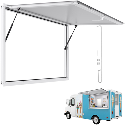 Παράθυρο VEVOR Concession 152x92 cm, Πλαίσιο αλουμινίου για φορτηγό τροφίμων, Παράθυρο σερβιρίσματος με βάση έως 85 μοίρες με πόρτα τέντας και γάντζο έλξης, Ανθεκτικό στο νερό της βροχής για ρυμουλκούμενο παραχώρησης