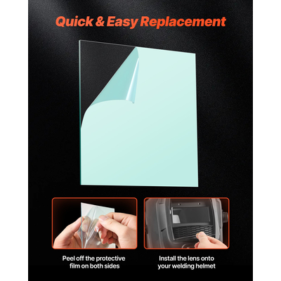 Εξωτερικός φακός καλύμματος κράνους συγκόλλησης VEVOR, εξωτερικός ανταλλακτικός φακός 121 x 118mm 20 τεμάχια, προστατευτικά διαφανή καλύμματα φίλτρου συμβατά με κράνη συγκόλλησης αυτόματης σκουρότητας σειράς VEVOR CRIUS/METIS