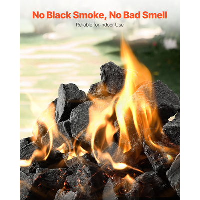 Πέτρες λάβας VEVOR, Πέτρες φωτιάς 20,32-30,48 mm Πέτρες λάβας για τζάκι, Επαναχρησιμοποιούμενες πέτρες φωτιάς για εσωτερική και εξωτερική χρήση, Διακοσμητική πέτρα τζακιού για τζάκι προπανίου/αερίου, σόμπα, αυλή, κάμπινγκ