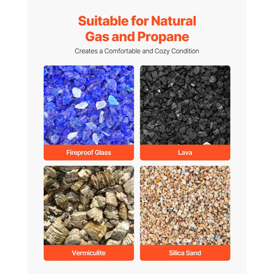 Πέτρες λάβας VEVOR, Πέτρες φωτιάς 20,32-30,48 mm Πέτρες λάβας για τζάκι, Επαναχρησιμοποιούμενες πέτρες φωτιάς για εσωτερική και εξωτερική χρήση, Διακοσμητική πέτρα τζακιού για τζάκι προπανίου/αερίου, σόμπα, αυλή, κάμπινγκ