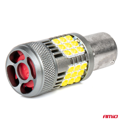P21W BA15S 12/24V 6.000K 36x3030 SMD LED CAN-BUS ΛΕΥΚΟ PRO SERIES 2ΤΕΜ. AMIO
