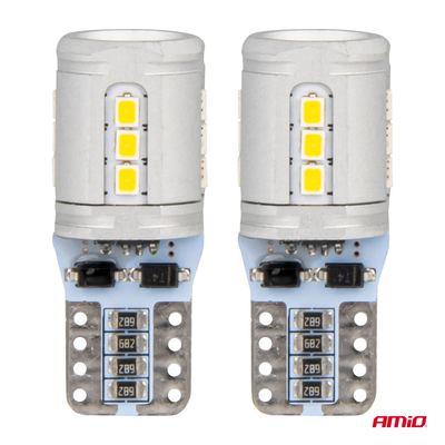 T10e W5W 12/24V 15x2016 SMD LED CAN-BUS ΛΕΥΚΟ 2ΤΕΜ. AMIO