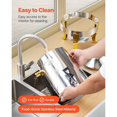 Διανομέας ποτών VEVOR από ανοξείδωτο ατσάλι, Διανομέας ποτών 13 λίτρων με καυστήρα αλκοόλης, Διανομείς ζεστών & κρύων ποτών με βρύση για καφέ, τσάι, ζεστό νερό, ιδανικός για εστιατόρια, ξενοδοχεία, πάρτι