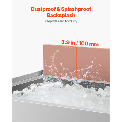 Κάδος πάγου VEVOR Commercial, Κάδος πάγου 95,3 L κάτω από τη ράβδο, Θήκη πάγου από ανοξείδωτο ατσάλι 35,9 x 19 x 37 ίντσες με συρόμενο καπάκι, θήκες για μπουκάλια και ρυθμιζόμενα πόδια, Μονάδα κοκτέιλ για μπαρ, εστιατόρια, παμπ