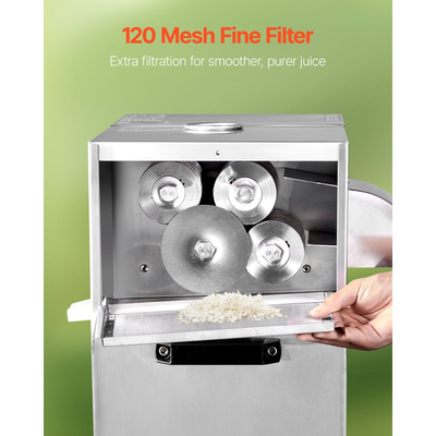 Εμπορικός αποχυμωτής ζαχαροκάλαμου VEVOR, ηλεκτρικός αποχυμωτής ζαχαροκάλαμου 800W με υψηλή απόδοση 300KG/H, 4 κυλίνδρους από ανοξείδωτο χάλυβα, στίφτης αποχυμωτής ζαχαροκάλαμου για οικιακή/επαγγελματική χρήση