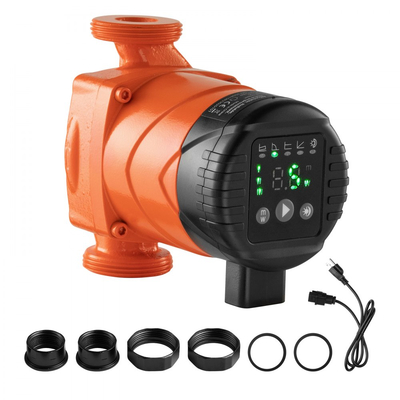 Κυκλοφορητής υψηλής απόδοσης VEVOR LPS25-6BP/130, 58 LPM, μέγιστης ανύψωσης 4 M από χυτοσίδηρο, με βιδωτή σύνδεση, βαλβίδα αντεπιστροφής, αθόρυβη λειτουργία, για σύστημα θέρμανσης σπιτιού