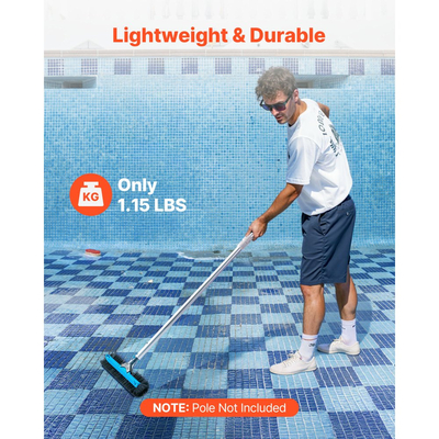 Κεφαλή βούρτσας πισίνας VEVOR, βούρτσες τριψίματος 508 mm με τρίχες από νάιλον και σύνδεσμο από αλουμίνιο, κυρτή κεφαλή βούρτσας βαρέως τύπου για καθαρισμό τοίχων πισίνας εντός/υπέργειας, δεν περιλαμβάνεται ο ιστός